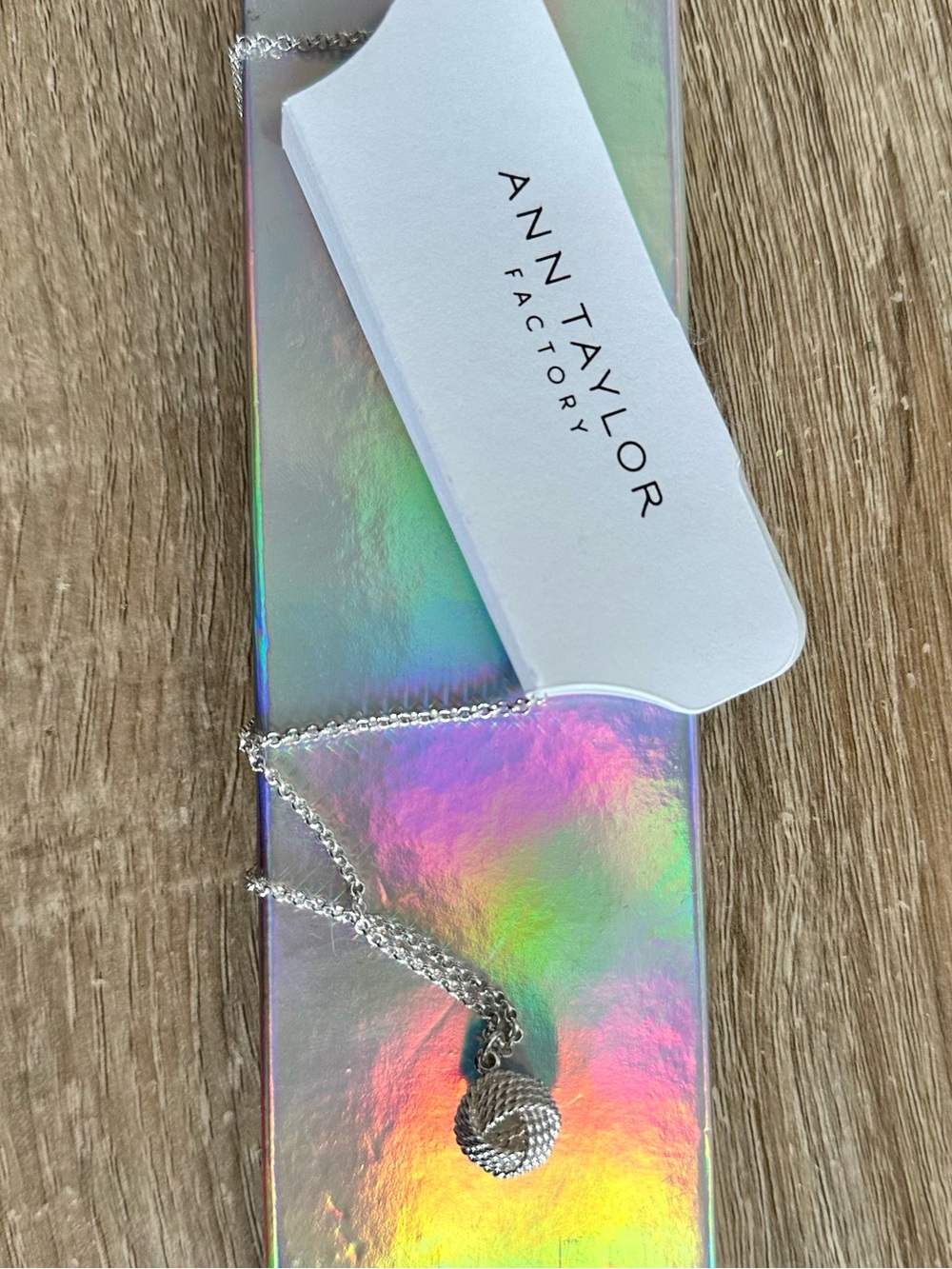 Silver Rope Knot Pendant Necklace